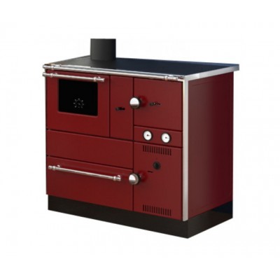 Wood burning cooker with back boiler Alfa Plam Alfa Term 27 Red, 27.56kW - Houtkachels met oven