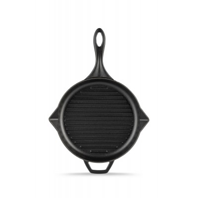 Geëmailleerde grillpan gietijzer Hosse, Black Onyx, Ф24cm - Grillpan gietijzer