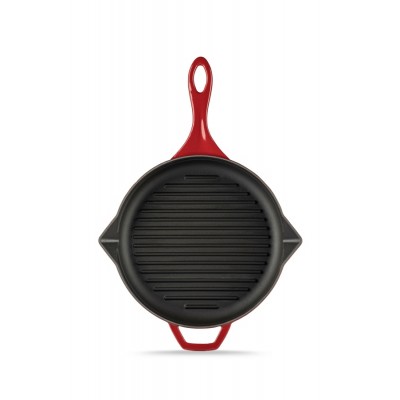 Geëmailleerde grillpan gietijzer Hosse, Rubin, Ф24cm - Grillpan gietijzer