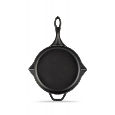 Geëmailleerde gietijzeren pan Hosse, Black Onyx, Ф24cm - Platte gietijzeren pan