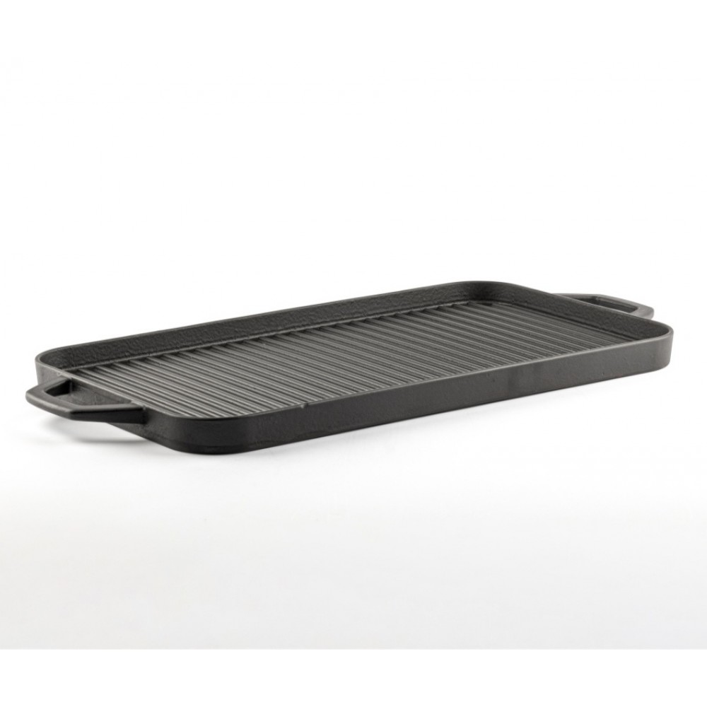 Grote gietijzeren grillplaat Hosse, 25x44cm