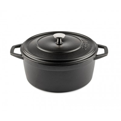 Diepe gietijzeren pot Hosse, Black Onyx, Ф24 - Gietijzeren pot