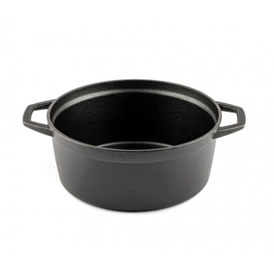 Diepe gietijzeren pot Hosse, Black Onyx, Ф24 - Gietijzeren pot