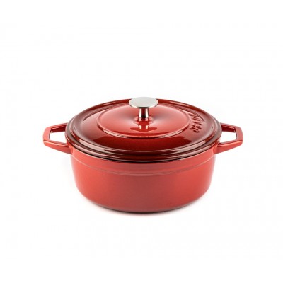 Diepe gietijzeren pot Hosse, Rubin, Ф20 - Gietijzeren pot