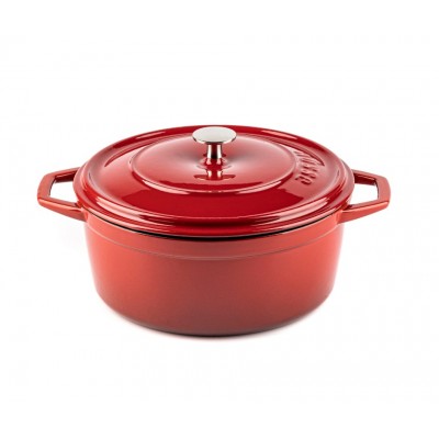 Diepe gietijzeren pot Hosse, Rubin, Ф24 - Gietijzeren pot
