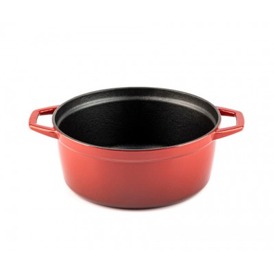 Diepe gietijzeren pot Hosse, Rubin, Ф24 - Gietijzeren pot