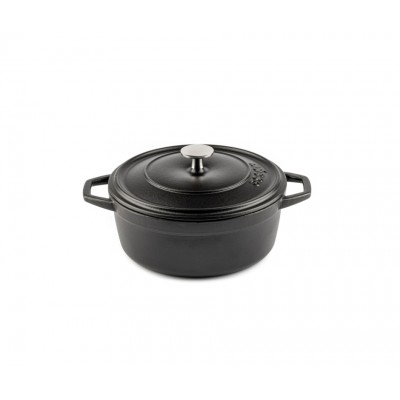 Diepe gietijzeren pot Hosse, Black Onyx, Ф12 - Gietijzeren pot