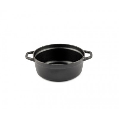 Diepe gietijzeren pot Hosse, Black Onyx, Ф12 - Gietijzeren pot