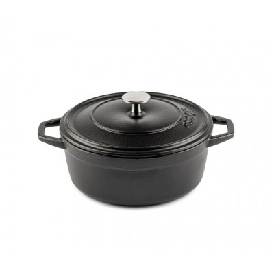 Diepe gietijzeren pot Hosse, Black Onyx, Ф20 - Gietijzeren pot