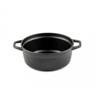 Diepe gietijzeren pot Hosse, Black Onyx, Ф20 - Gietijzeren pot
