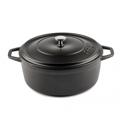 Diepe gietijzeren pot Hosse, Black Onyx, Ф28 - Gietijzeren pot
