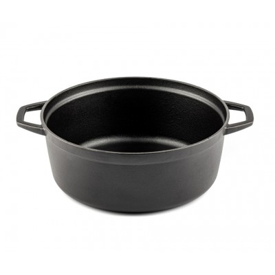 Diepe gietijzeren pot Hosse, Black Onyx, Ф28 - Gietijzeren pot