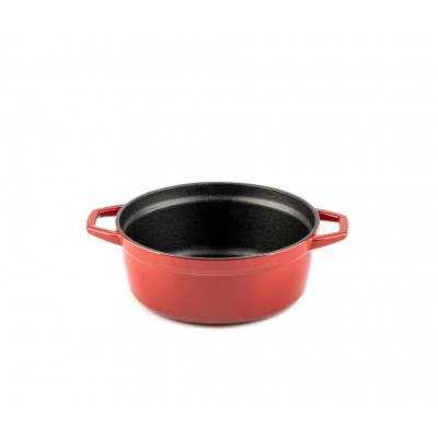 Diepe gietijzeren pot Hosse, Rubin, Ф12 - Gietijzeren pot