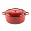Diepe gietijzeren pot Solagio, Rubin, Ф28