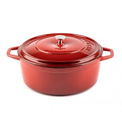 Diepe gietijzeren pot Hosse, Rubin, Ф28 - Gietijzeren pot