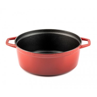 Diepe gietijzeren pot Hosse, Rubin, Ф28 - Gietijzeren pot