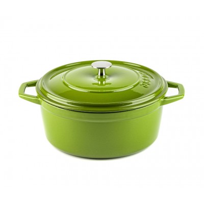 Diepe gietijzeren pot Hosse, Bamboo, Ф24 - Gietijzeren pot
