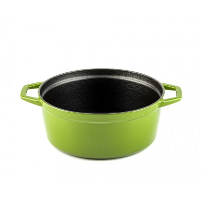 Diepe gietijzeren pot Hosse, Bamboo, Ф24 - Gietijzeren pot