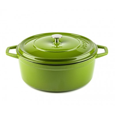 Diepe gietijzeren pot Hosse, Bamboo, Ф28 - Gietijzeren pot