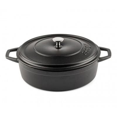 Ondiepe gietijzeren pot Hosse, Black Onyx, Ф28 - Gietijzeren pot