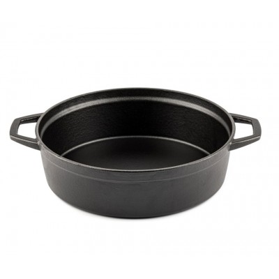 Ondiepe gietijzeren pot Hosse, Black Onyx, Ф28 - Gietijzeren pot