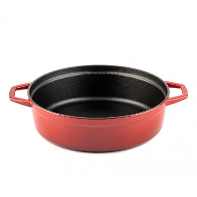 Ondiepe gietijzeren pot Hosse, Rubin, Ф28 - Gietijzeren pot