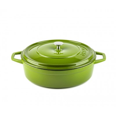 Ondiepe gietijzeren pot Hosse, Bamboo, Ф26 - Gietijzeren pot