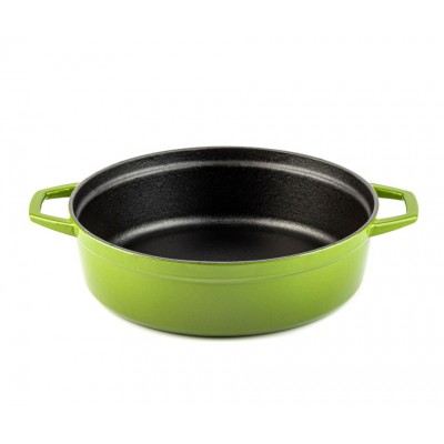 Ondiepe gietijzeren pot Hosse, Bamboo, Ф28 - Gietijzeren pot