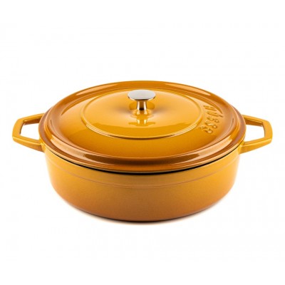 Ondiepe gietijzeren pot Hosse, Dijon, Ф28 - Gietijzeren pot