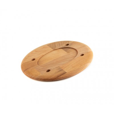Houten onderzetter voor ovaal bord Hosse HSOISK1728, 17x28cm - Houten onderzetter