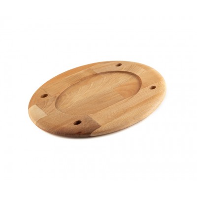 Houten onderzetter voor ovaal bord Hosse HSOISK2533, 25x33cm - Houten onderzetter