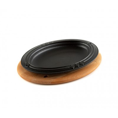 Houten onderzetter voor ovaal bord Hosse HSOISK2533, 25x33cm - Houten onderzetter
