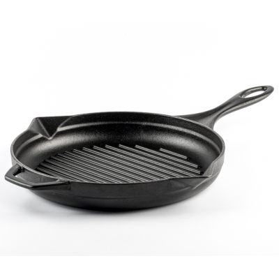 Geëmailleerde grillpan gietijzer Hosse, Black Onyx, Ф28cm - Grillpan gietijzer