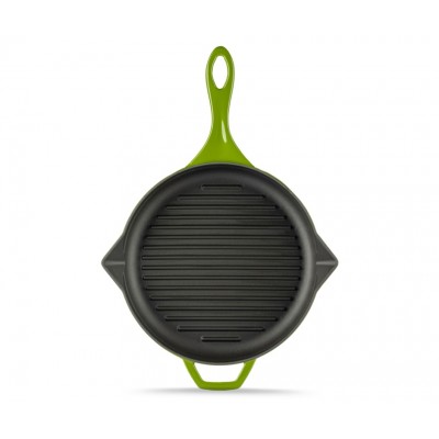 Geëmailleerde grillpan gietijzer Hosse, Bamboo, Ф28cm - Grillpan gietijzer