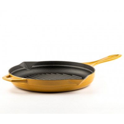 Geëmailleerde grillpan gietijzer Hosse, Dijon, Ф28cm - Grillpan gietijzer