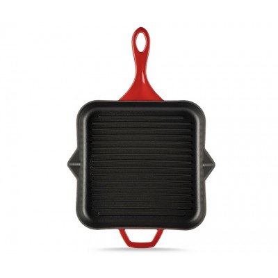 Geëmailleerde grillpan gietijzer Hosse, Rubin, 28x28cm - Grillpan gietijzer