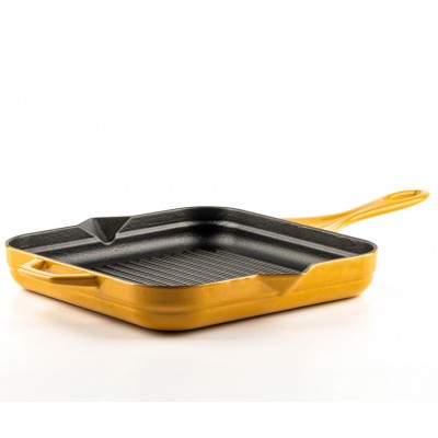 Geëmailleerde grillpan gietijzer Hosse, Dijon, 28х28cm - Grillpan gietijzer
