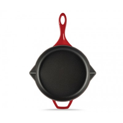 Geëmailleerde gietijzeren pan Hosse, Rubin, Ф28cm - Platte gietijzeren pan