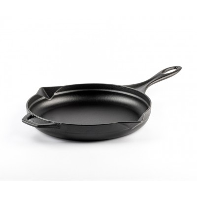 Geëmailleerde gietijzeren pan Hosse, Black Onyx, Ф24cm - Platte gietijzeren pan