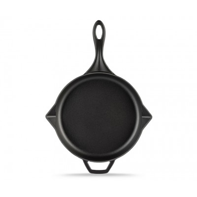 Geëmailleerde gietijzeren pan Hosse, Black Onyx, Ф28cm - Platte gietijzeren pan
