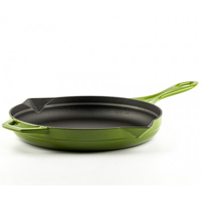 Geëmailleerde gietijzeren pan Hosse, Bamboo, Ф28cm - Platte gietijzeren pan