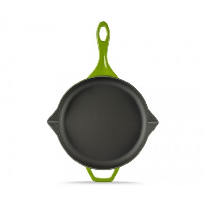 Geëmailleerde gietijzeren pan Hosse, Bamboo, Ф28cm - Platte gietijzeren pan