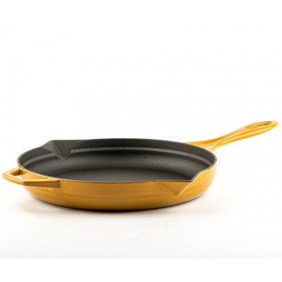 Geëmailleerde gietijzeren pan Hosse, Dijon, Ф28cm - Platte gietijzeren pan