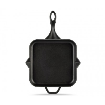 Geëmailleerde gietijzeren pan Hosse, Black Onyx, 28x28cm - Platte gietijzeren pan