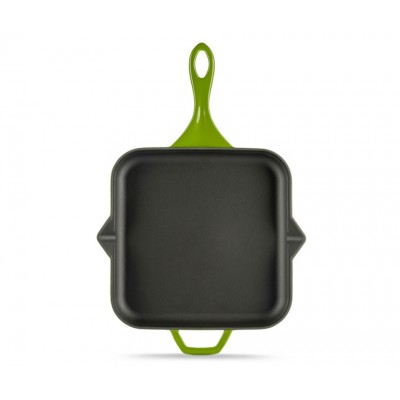 Geëmailleerde gietijzeren pan Hosse, Bamboo, 28x28cm - Platte gietijzeren pan