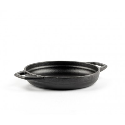 Geëmailleerde gietijzeren pan met twee handvatten Hosse, Black Onyx, Ф16cm - Platte gietijzeren pan