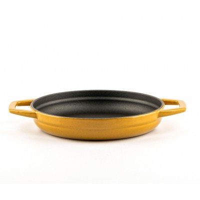 Geëmailleerde gietijzeren pan met twee handvatten Hosse, Dijon, Ф19cm - Platte gietijzeren pan