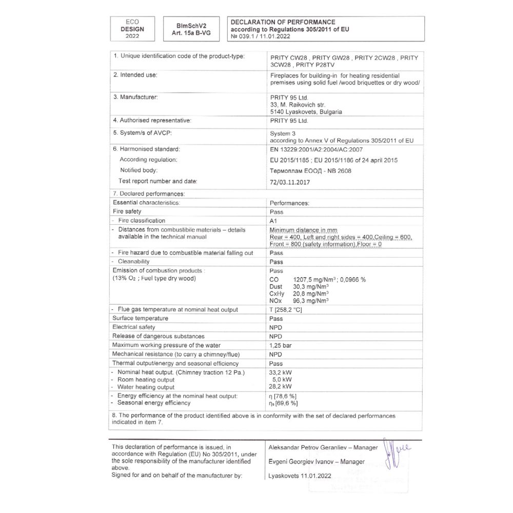 CV inbouwhaard Prity P W28 TV, 28.2kw | CV inbouwhaarden | Haarden |