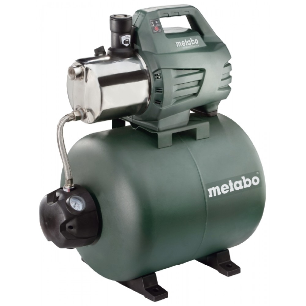 Enkelfasige hydrofoorpomp METABO HWW 6000/50 INOX, vermogen 1300 W, debiet 6000 l/u, opvoerhoogte 55 m, tankinhoud 50 L | Hydrofoor pompen | Waterpompen |