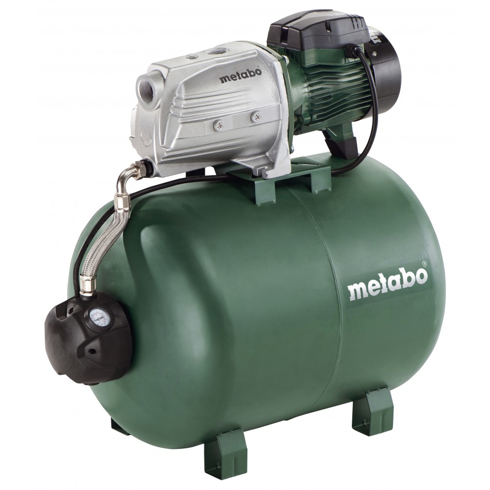 Enkelfasige hydrofoorpomp METABO HWW 9000/100 G, vermogen 1800 W, debiet 9000 l/u, opvoerhoogte 51 m, tankinhoud 100 L | Hydrofoor pompen | Waterpompen |